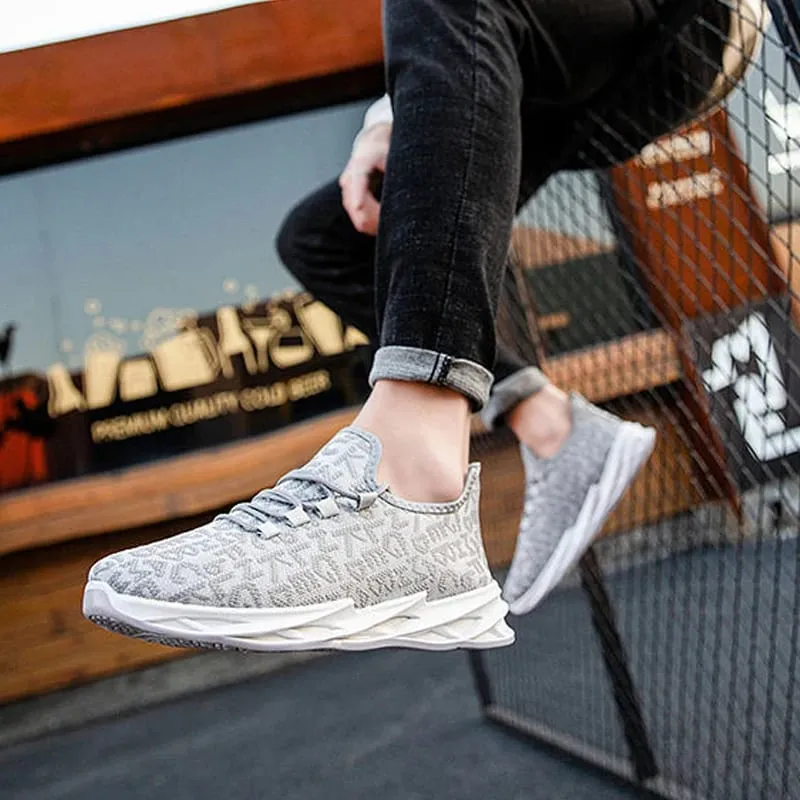 Men Casual Sport Shoes Breathable Lightweight Sneakers Outdoor Mesh Black Running Shoes Athletic Jogging Tenis Walking Shoes — image 6