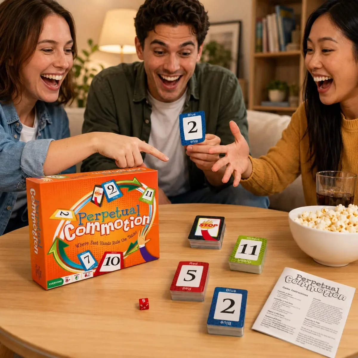 Perpetual Commotion Fast Hands Number Card Game Family Party Strategy Reaction Game English Version 2026 New Model — image 2
