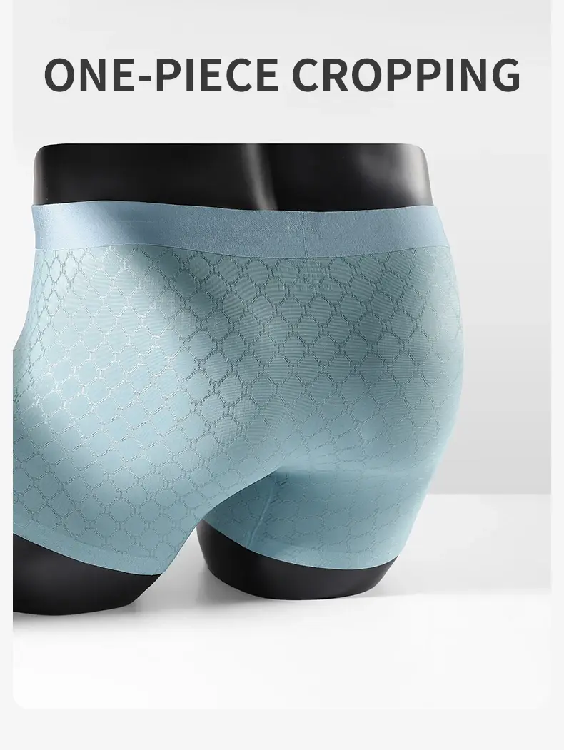 MiiOW 3 Chiếc Liền Mạch Ice Silk Nam Quần Lót Boxer Mùa Hè Lưới Thoáng Khí Quần Lót Nam Kháng Khuẩn Quần Lót Nam Võ Sĩ Quần Đùi