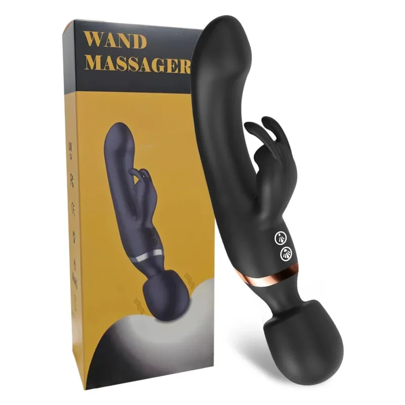 3 IN 1 Rabbit Vibrator AV Sex Machine 10 Vibrating Modes Magic Wand Clit Stimulator G Spot Vagina Massager Sex Toy For Couples