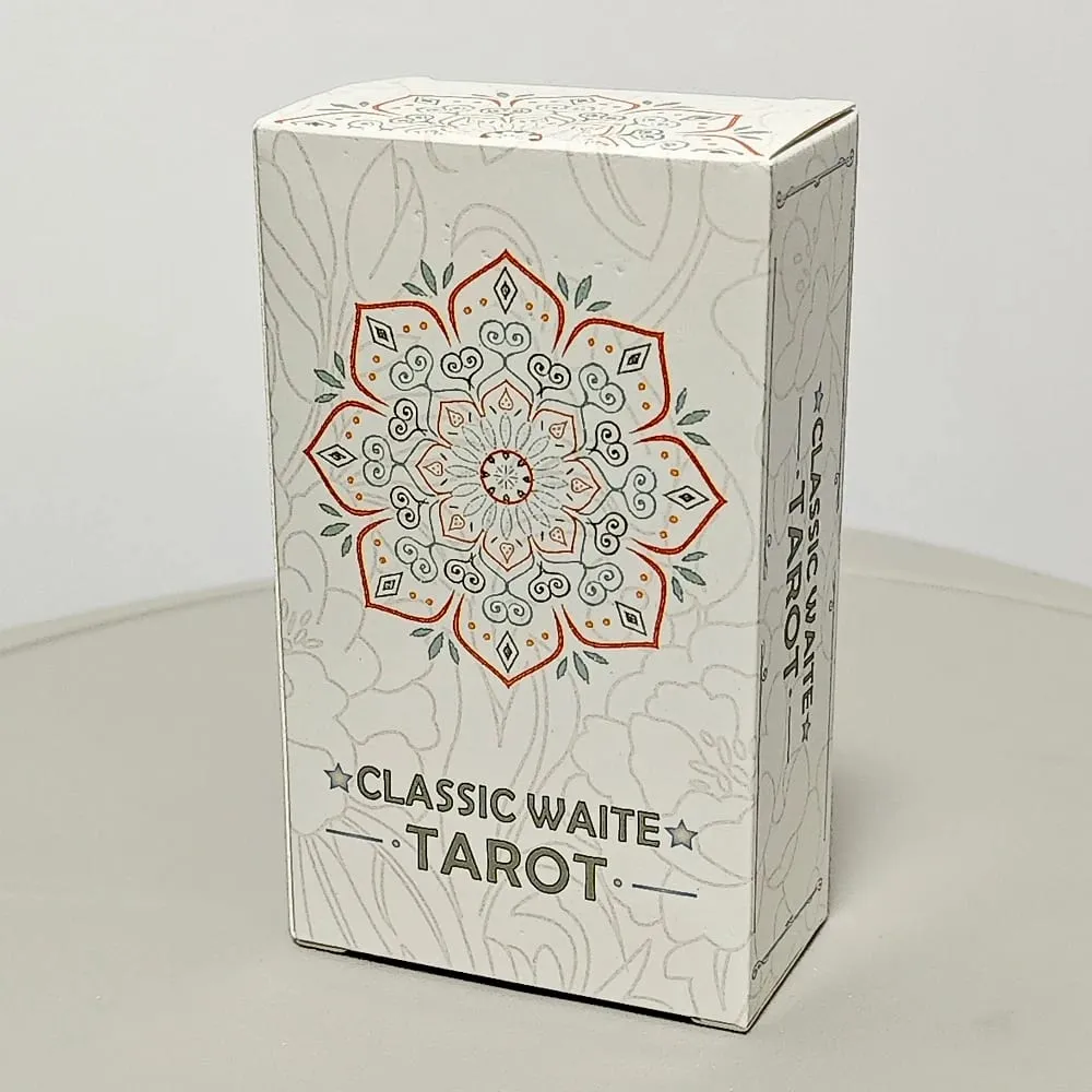 Classic Waite Tarot Deck 78 Pcs Rainbow Holographic Tarot Cards 10*6cm for Beginners
