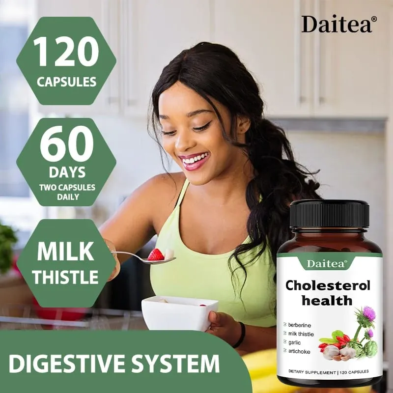 Berberine + Milk Thistle Capsules - for Kidney & Liver Health Liver Detox and Cleanse Promotes Skin and Digestive Health