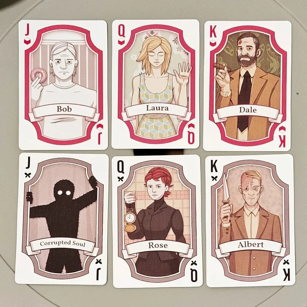 9*6cm on Embossed Cardstock Rusty Lake Playing Cards - 54 Pcs Poker Cards Featuring Mr. Crow Mr. Owl & Cube Escape Characters — image 5