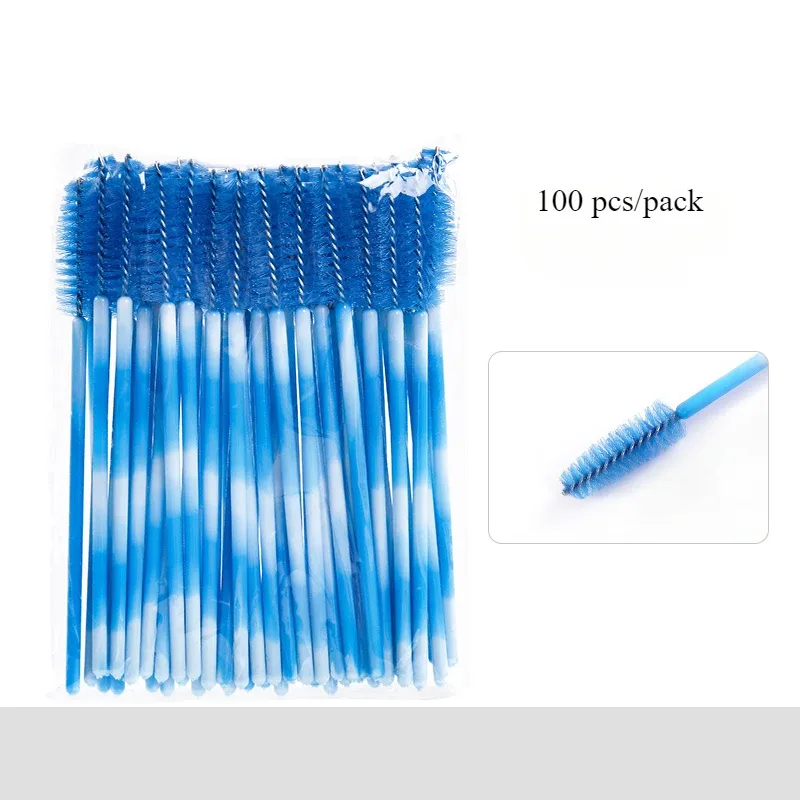 100PCS Eyelash Brush One-Off Disposable Eyelash Mascara Brushes Mascara Wands Disposable Lip Applicators liner Brushes Women