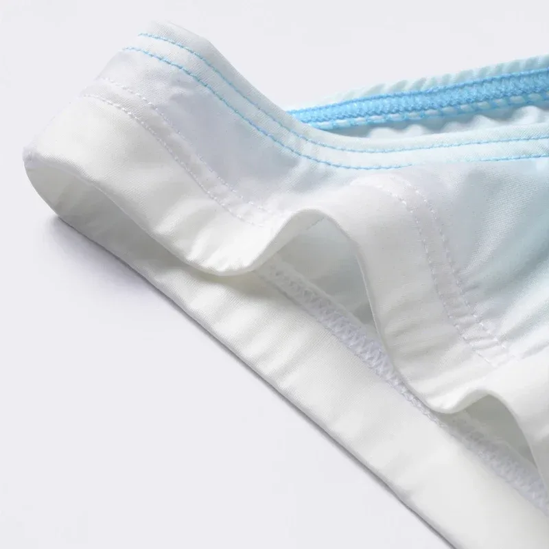Ice Silk Mens Briefs Underwear With Gradient Color Pouch Breathable Sexy Bikini Slips Low Waist Male Butt-lifting Panties Cuecas — image 4