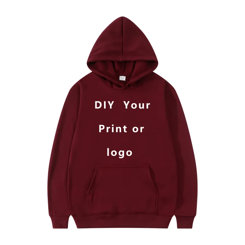 Din egen design Varumärkeslogotyp/bild Personlig anpassad var som helst Män Kvinnor DIY Luvtröjor Sweatshirt Casual Hoody Mode Nytt — image 17