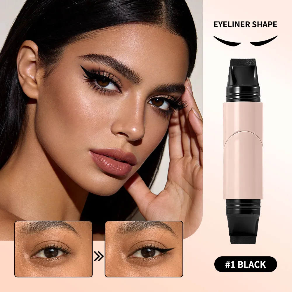 Eyeliner Lakerain Stamp Heart Pattern Precyzyjna kredka Długotrwały kolor Przenośna kredka do oczu Niezbędna dla początkujących w makijażu — image 2