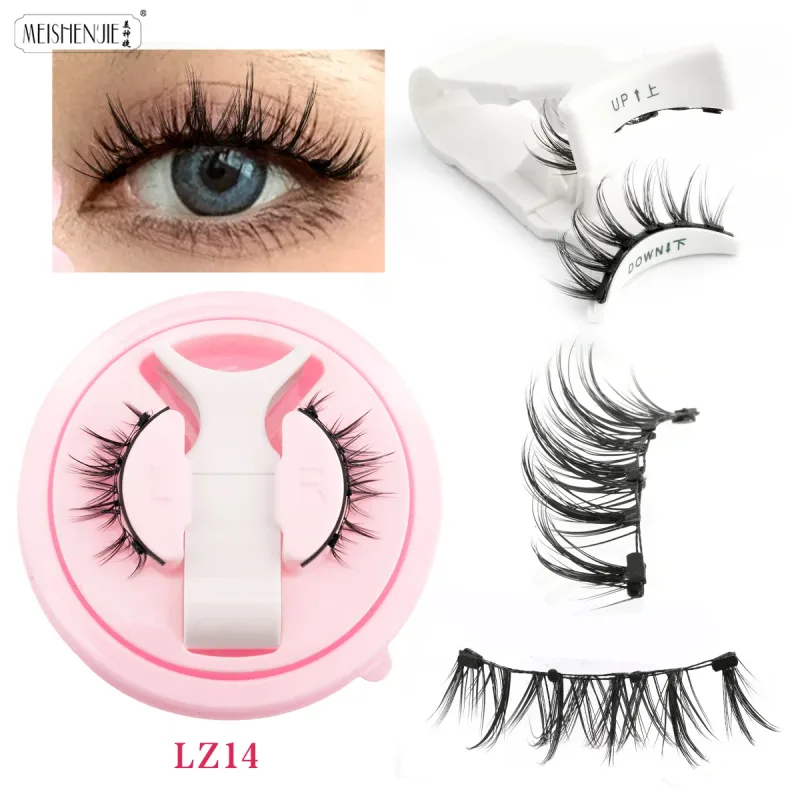 Magnetic Eyelashes 1Pcs No Glue Needed Reusable Natural Look 3D Lashes Easy Apply Soft Magnetic Lashes Kit for Eye Makeup