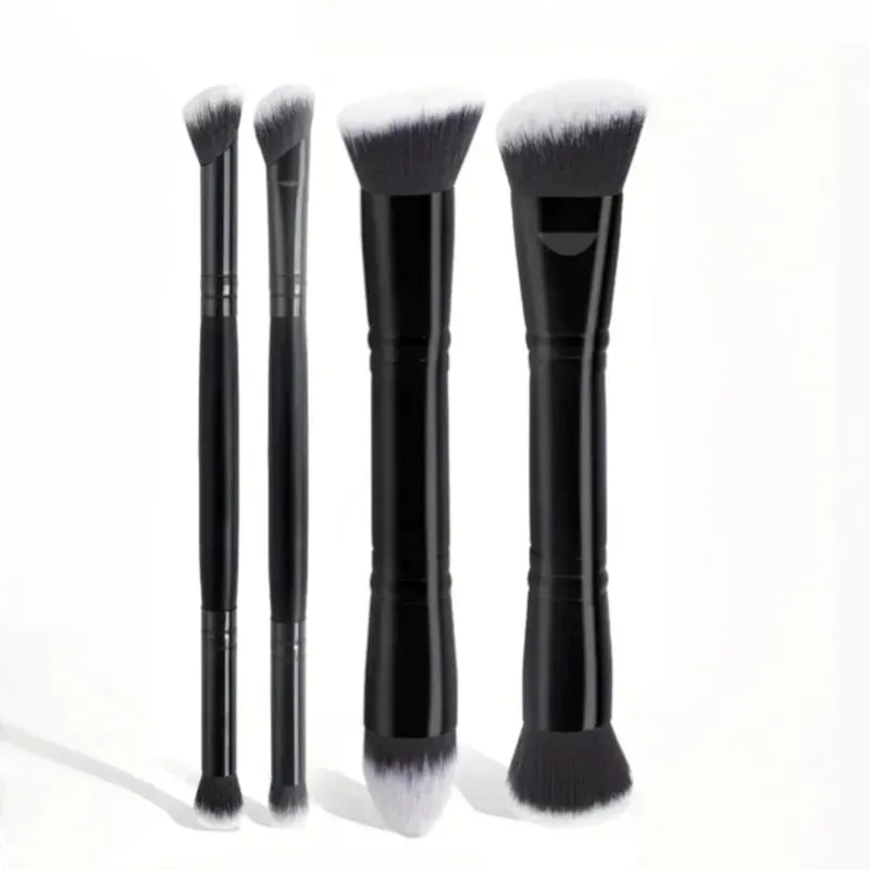 4ks Základní sada štětců na make-up se dvěma konci s krabičkou Foundations Powder Blush Podrobnosti pro štětce na oční stíny Cestování pro začátečníky — image 7
