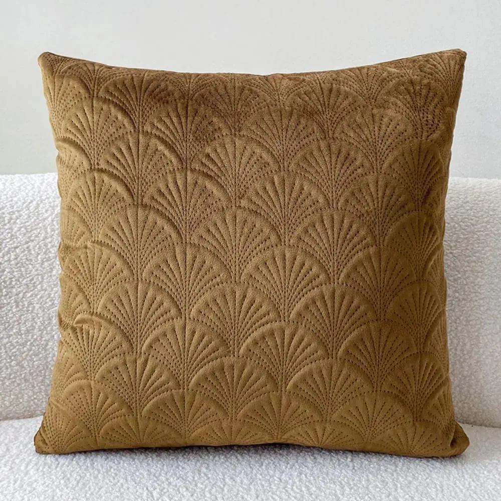 Nordic Simple Quilted Velvet Cushion Cover Solid Colors Decorative Throw Pillow Case 45x45cm for Sofa Bedside Home Decor