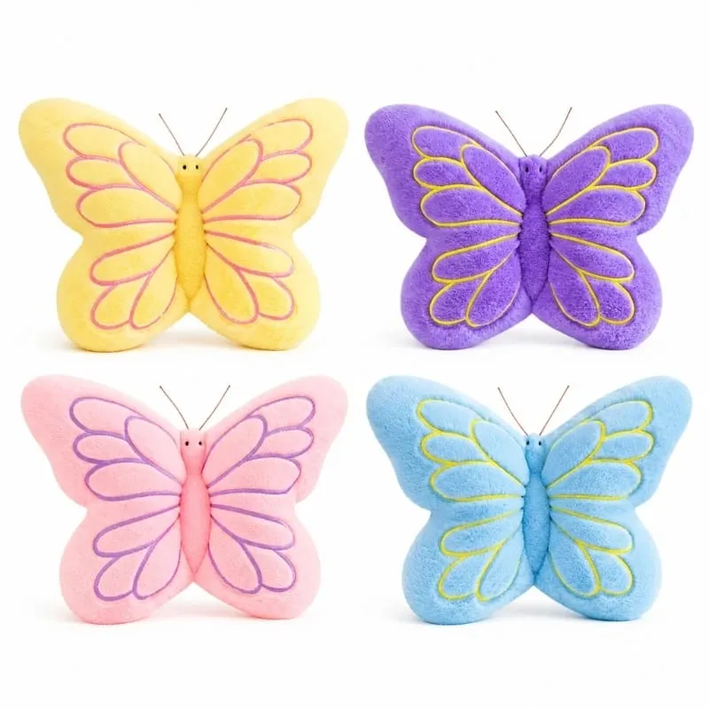 Plush Butterfly Cushion with Soft Cover Cotton Fill and Butterfly for Chair Sofa Bed and Lounge Seating