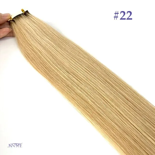 Mini Tape In Hair Extensions Seamless Invisible SKin Weft 100% Remy Human Hair Black Brown Blonde For Salon For Women