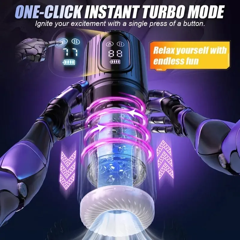Automatic Thrusting Rotating Male Masturbator Cup Sucking Penis Pump Oral Simulatior Adult Sex Machines Erotic Products for Men