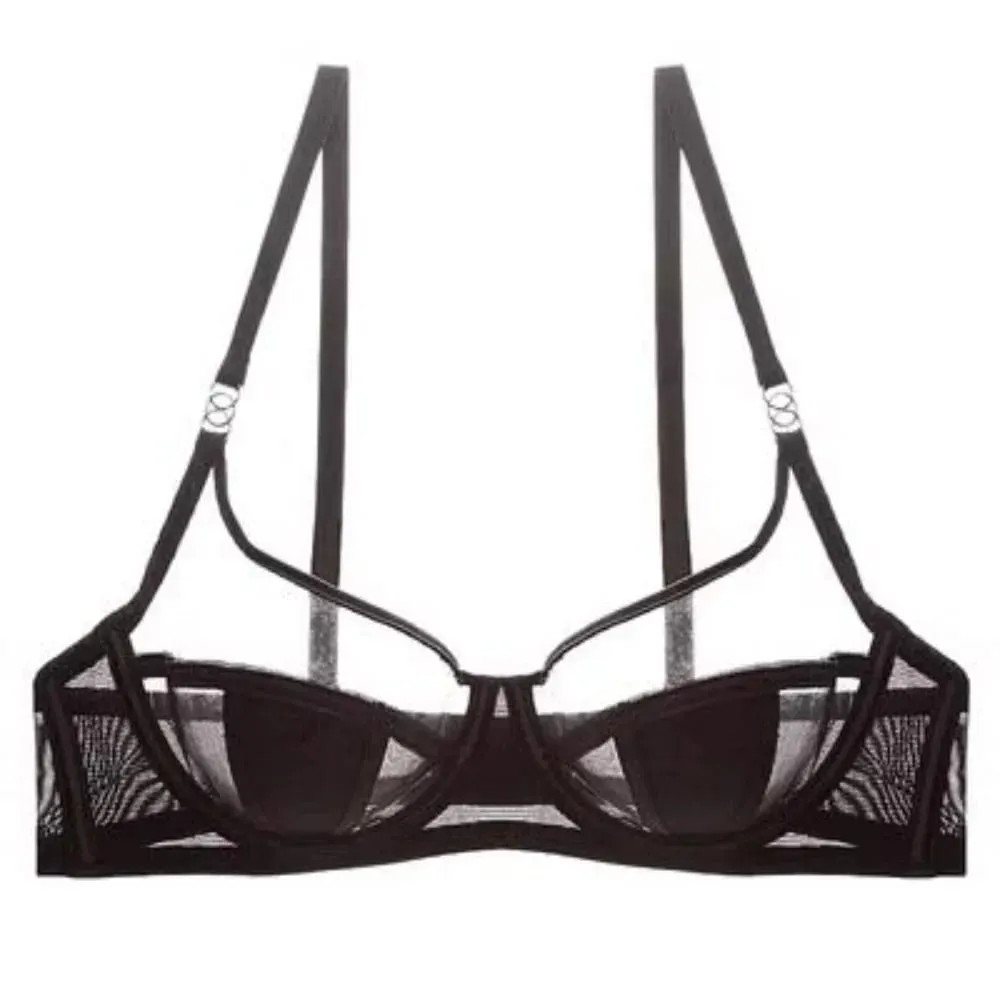 French Lace Minimizer Bra Set Ultra Thin Cup Support Anti Sag Push Up Lingerie for Large Bust Women Breathable Underwear 32-38AB — image 6