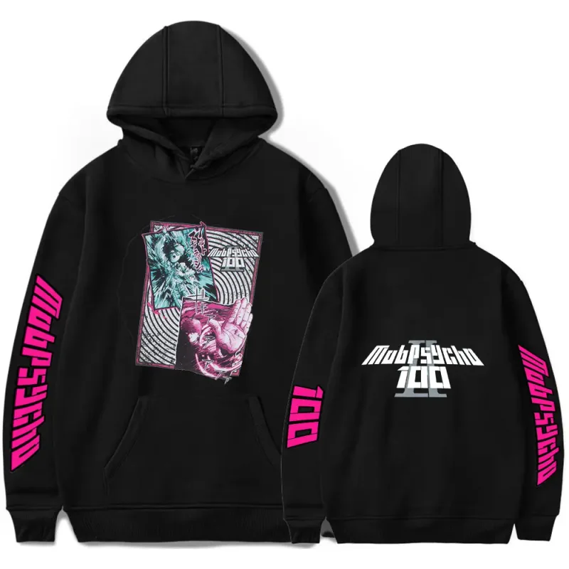 Anime Manga Mob Psycho 100 Reigen Arataka Fashion Hooded Sweatshirts Winter Essentials Hoodies Sweaters Thick Sweater Sweatshirt