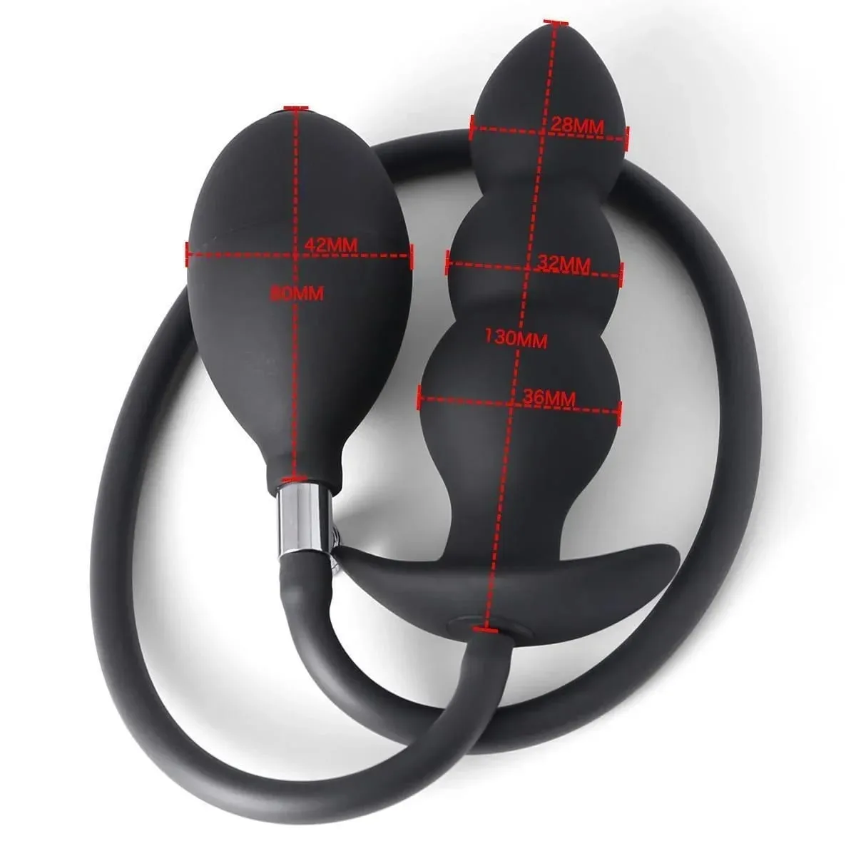 Anal Expander Expand Uppblåsbar Anal Plugg Överdimensionerad lavemang Training Butt Plug Butt Dilator Ass Prostata Sexleksak för män Kvinnor — image 4