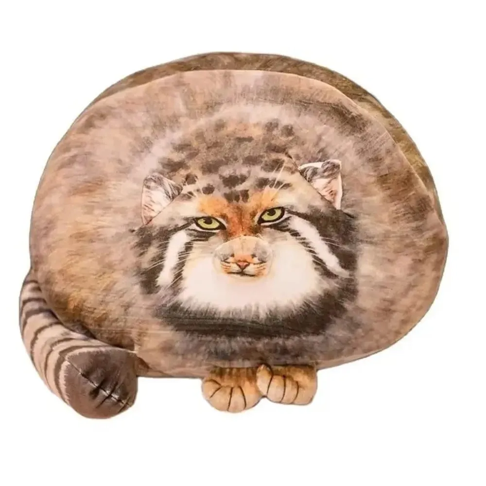 Fierce Looking Super Soft Cat Lifelike Huggable Stuffed Cat Pillow Stretchy Adorable Simulation Cat Pillow Sofa Decor