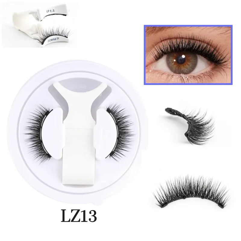 1 Pair New Magnetic Eyelashes Set With Tweezers Makeup Natural Light Eyelash Extension Tools Reusable False Eye Lashes