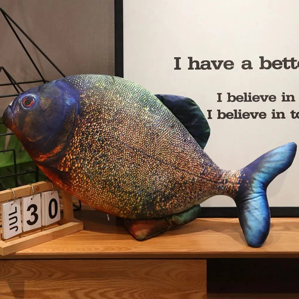 Perch Simulation Fish Plush Pillow Grouper Stuffed Cartoon Fish Plush Toy Lovely PP Cotton Fish Anime Pillow Dolls