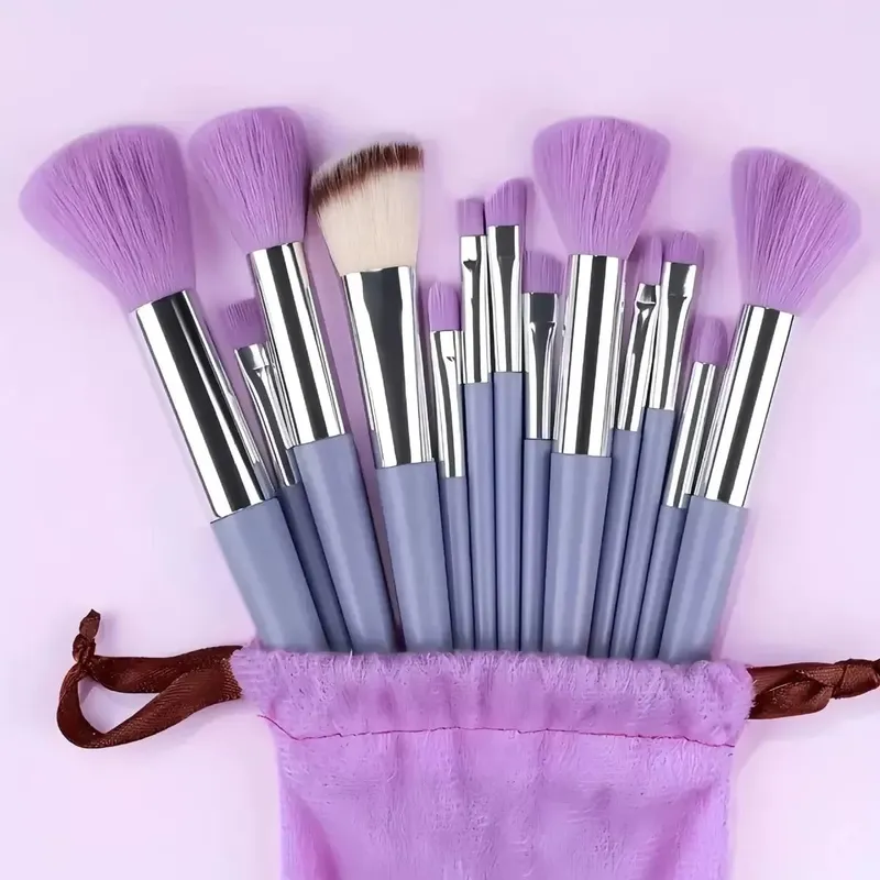 13PCS Makeup Brush Set Foundation Concealer Powder Eyeshadow Blush Brush Kabuki Blending Cosmetic Beauty Tool for Face