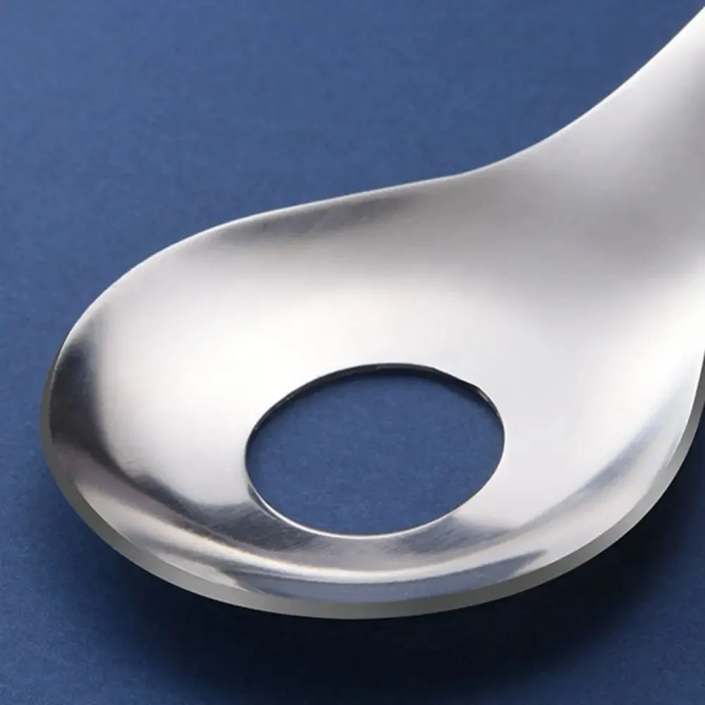 Stainless Steel Croquettes Meatball Spoon Mold Non-stick with Round Hole Meatball Maker Spoon Hangable Meat Press Tools