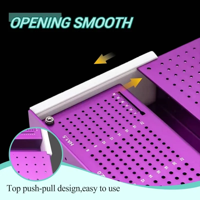 Pet Screw Box Aluminum Alloy Sterilization Box Orthopedic Screw Instrument Sterilization Box Storage Case,Makeup tools — image 3