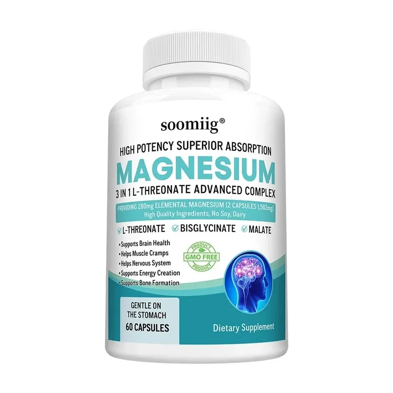 Magnesium L-Threonate+Glycinate+Malate - Improves Sleep Quality Supports Memory and Cognitive Function Promote Brain Health