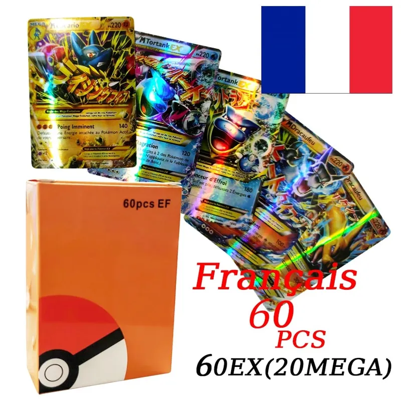 French Version Pokemon Cards VMAX V EX GX MEGA VSTAR Carte Collection Battle Trainer Children's Christmas Toys Gift