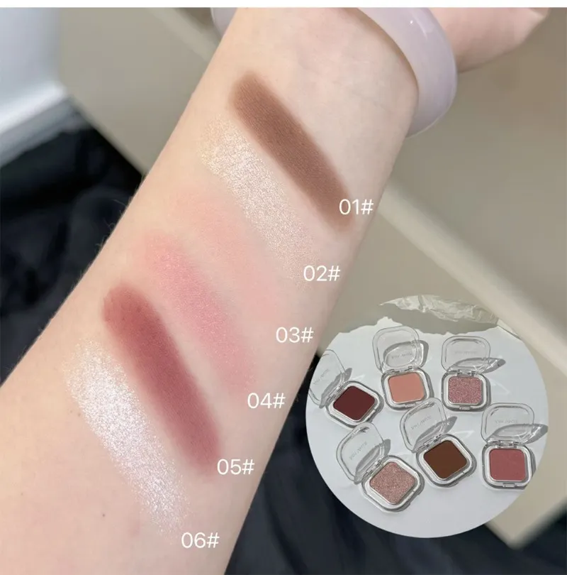 Red Brown Monochrome Eyeshadow Eyeliner Powder Palette Silky Matte Coral Red Lying Silkworm Eyeliner Waterproof Aegyo-sal Makeup