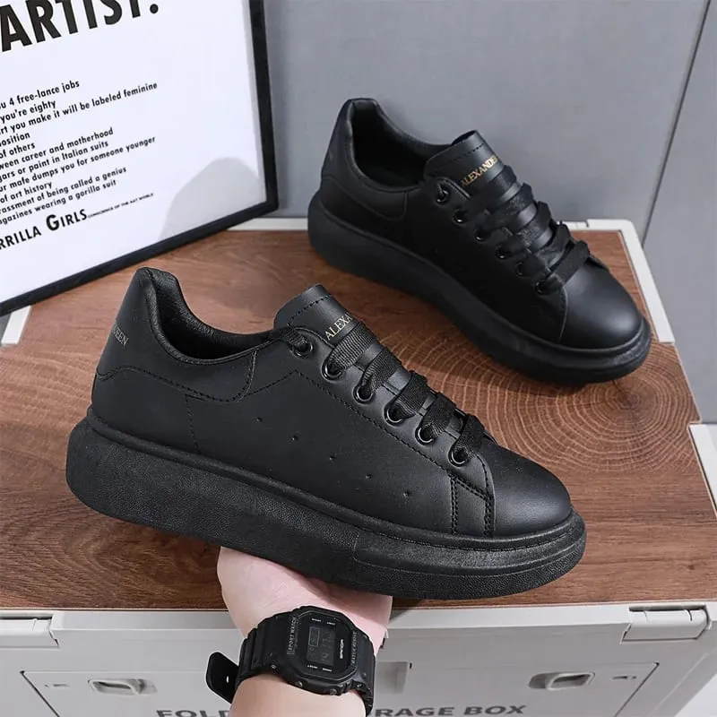 White Vulcanized Sneakers Men's Flats Comfortable Shoes Lace up Zapatillas Hombre Women Casual Sneakers Plus Size 35-45 — image 3