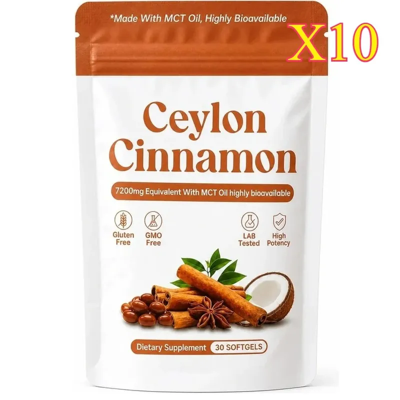 Ceylon Cinnamon Extract Softgels with MCT Oil Antioxidant Support and Metabolism Support Highly Bioavailable 30 Softgels