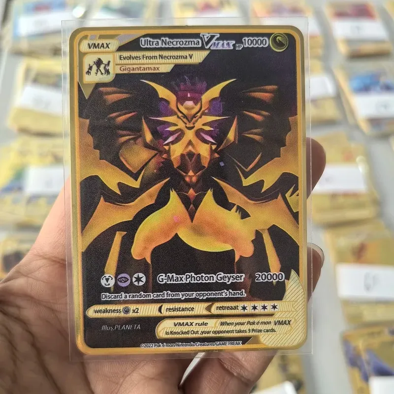10000HP Charizard Vmax Pokemon Cards Metal English Card Arceus GX Vstar V Golden Limited Kids Gift Game Battle Collection Cards