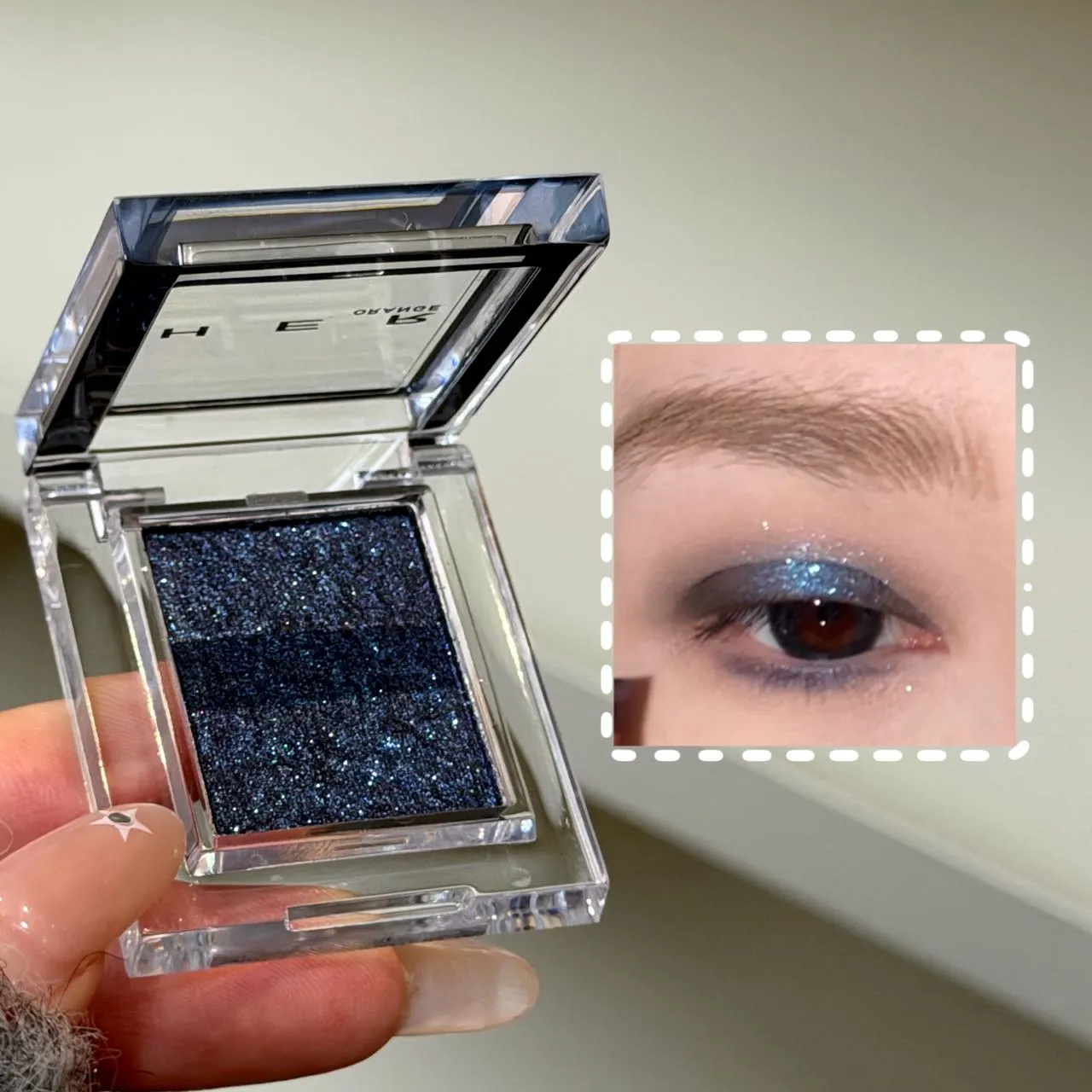 Monochrome Blue Metallic Eyeshadow Diamond Glitter Green Eye Shadow Highlighter Palette Sparkling Pearlescent Purple Eyes Makeup