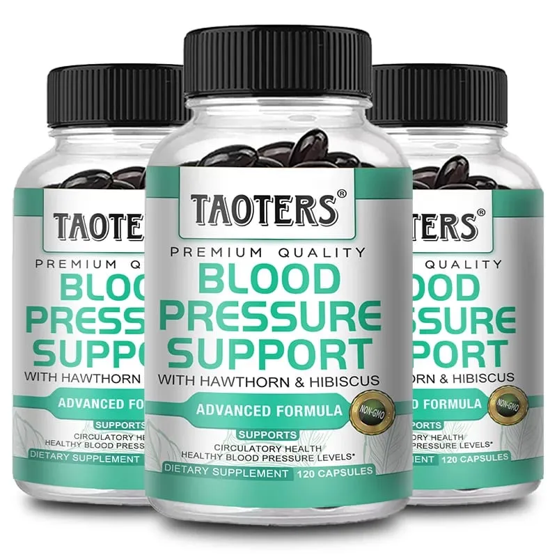 Blood Pressure Support Supplement Capsules Support Heart Cardiovascular Blood Flow Vein Leg Health Immune & Vascular Wellness