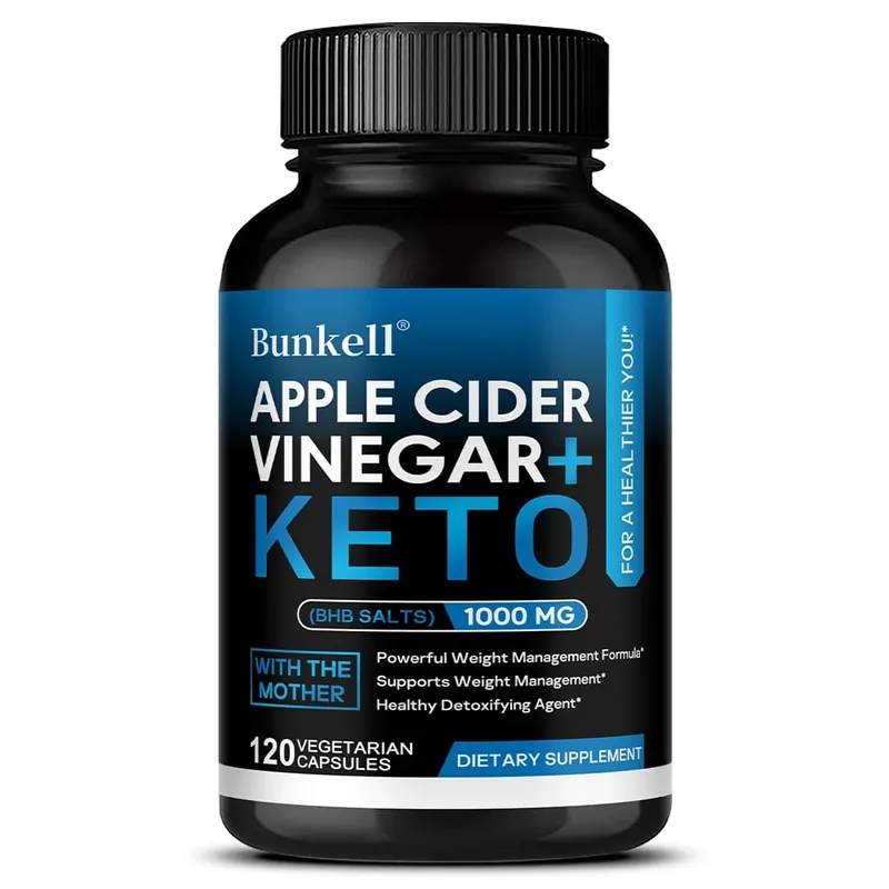 Keto Apple Cider Vinegar Capsules 1000mg Support Metabolic Function Digestion Appetite Management & Body Cleansing