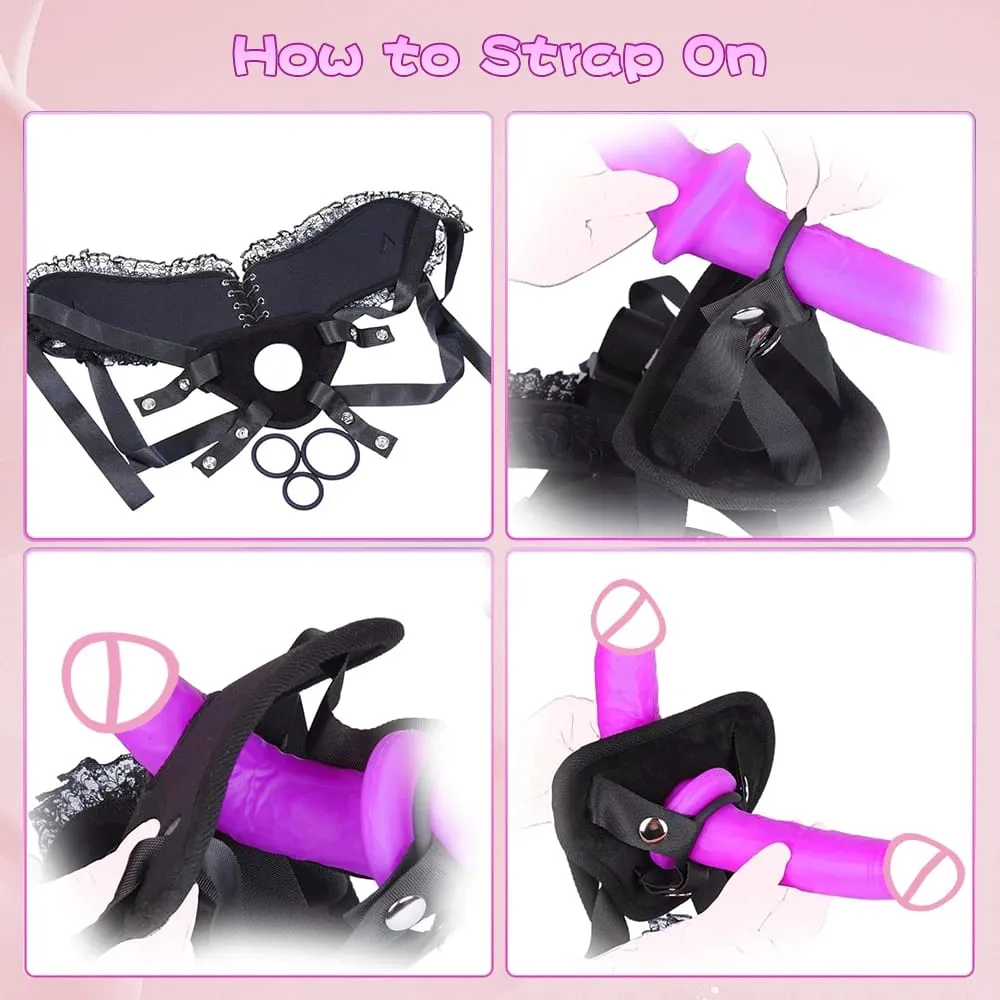 Strap On Dildo Womens Sex Toys - Double Ended Dildo Flesh Silicone Fantasy Dildo Long Dildos Strap On Harness Big Anal Dildos