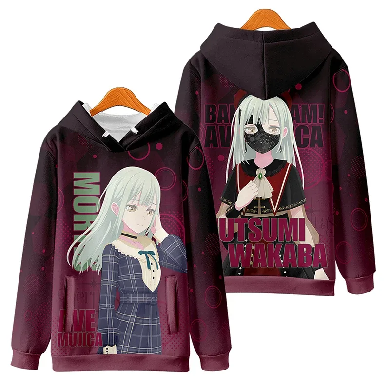 BanG Dream Ave Mujica Cosplay 3D Men's Hoodies Fashion Long Sleeve Anime Sweatshirt Outdoor Party Holiday Tracksuit Y2k Pullover