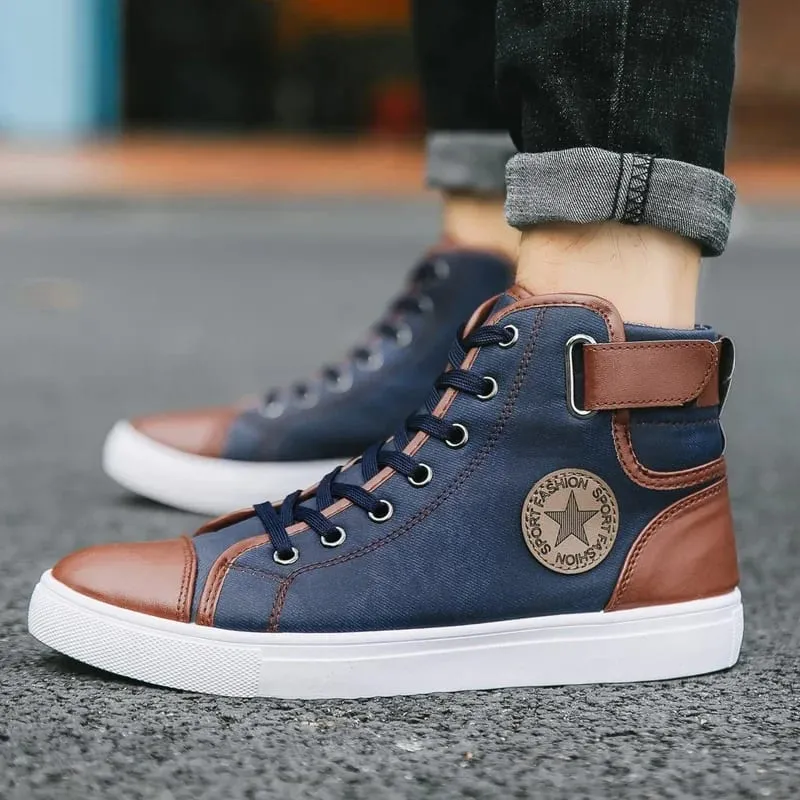 Men's High Top Walking Shoes Hot Selling Teenagers Outdoor Leisure Shoes Thick Soled Practical Jogging Large Size 39-46 Sneakers
