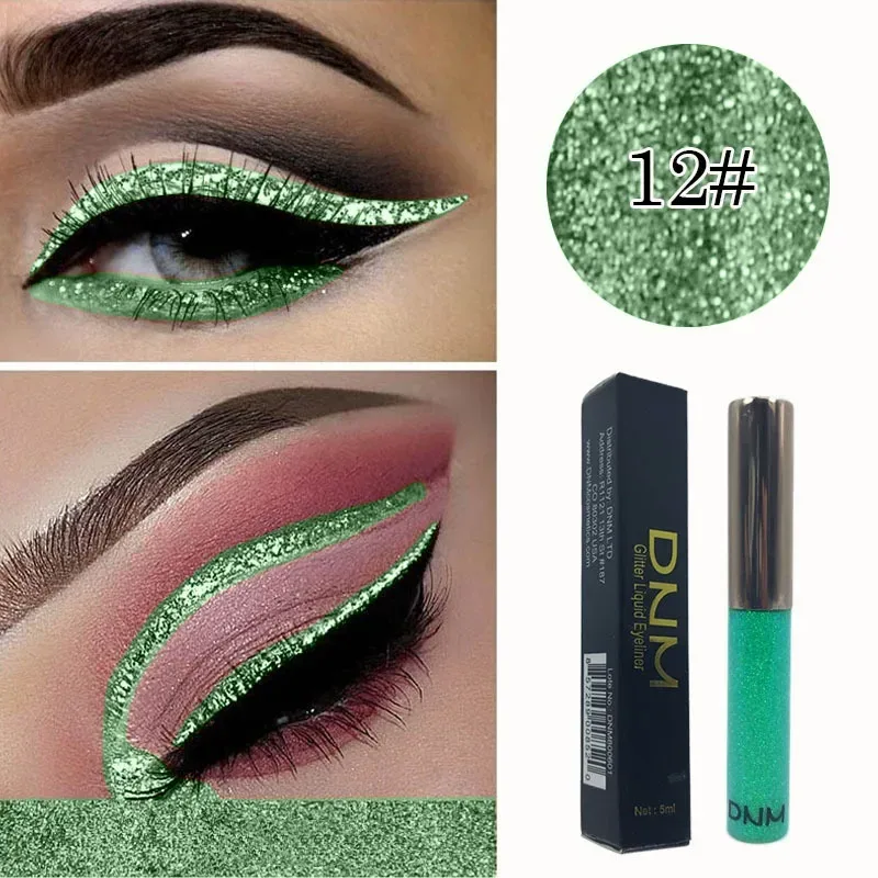 16 Colors Diamond Liquid Eyeliner Professional Silver Green Shiny Eyes Flash Long-lasting Liquid Glitter Eye Liner Beauty Makeup
