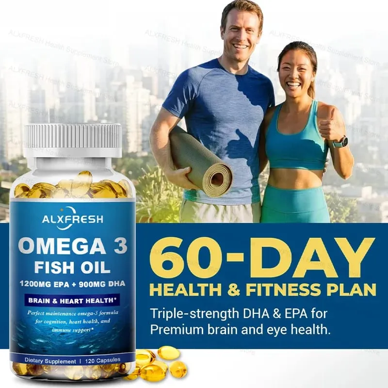 Original Omega 3 Fish Oil Capsules - High EPA & DHA Non-GMO - for Antioxidant Eyes Brain Cardiovascular Health — image 5