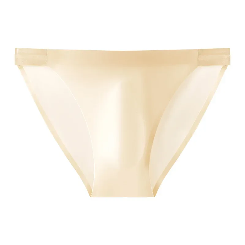 Smooth Seamless Underwear Men Sexy Ice Silk Briefs Quick Drying Underpants Male Breathable Lingerie Male Silky Undies Short Pant