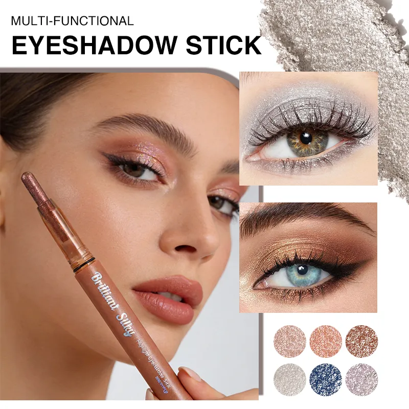 Sparkle Eyeshadow Stick Highlight Eye Pencil Shimmer Pearl Long-Lasting Waterproof Multi-Use Eye Makeup Beauty