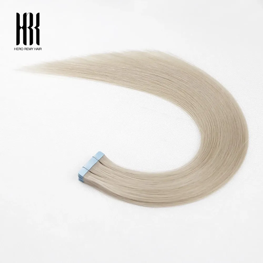 Tape in Hair Extensions Natural Human Hair 100% Invisible Double Sided Tapes On Hair Silky Straight Real Remy Hair Extensions 2g