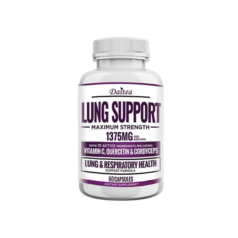 Lung Support Supplement for Lung Cleanse & Detox with Quercetin Bromelain Vitamin C & Cordyceps for Lung Respiratory Support