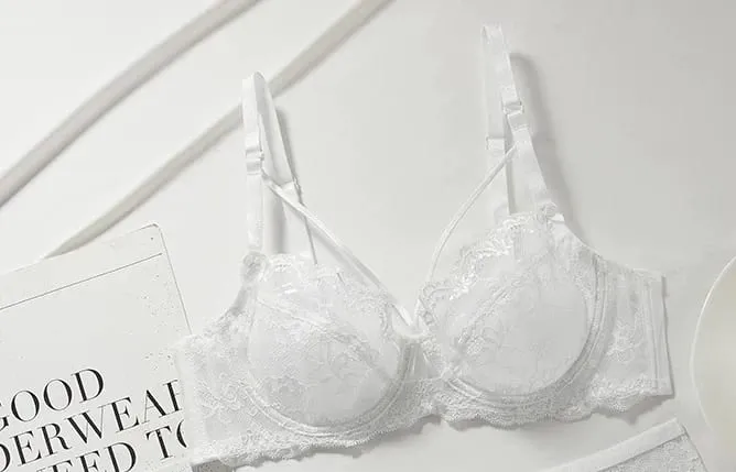 Ensemble de Lingerie en dentelle fine pour femmes, soutien-gorge à armatures doux, soutien-gorge Push Up, minimisant le buste, Anti-affaissement, doux et confortable, 32-42, nouvelle collection