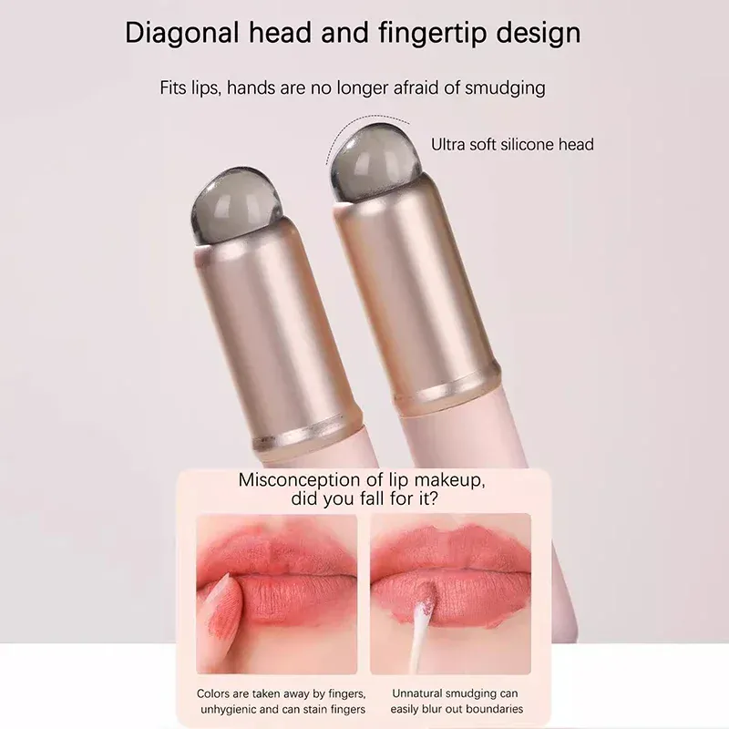 Upgrade Silicone Lip Brush With Cover Like Fingertips Lipstick Blooming Brushes Brush Brush Soft Q MultiFunction Eye Concea
