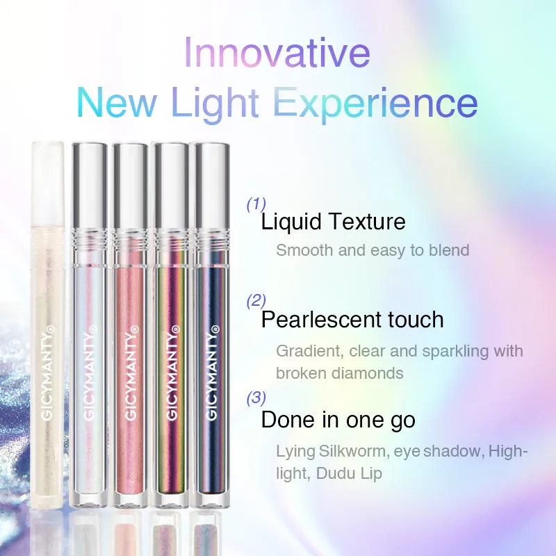 Polarized Chameleon Liquid Eyeshadow Shimmer Glitter Long Lasting Waterproof Multi-Use Eye Highlight Blusher Makeup