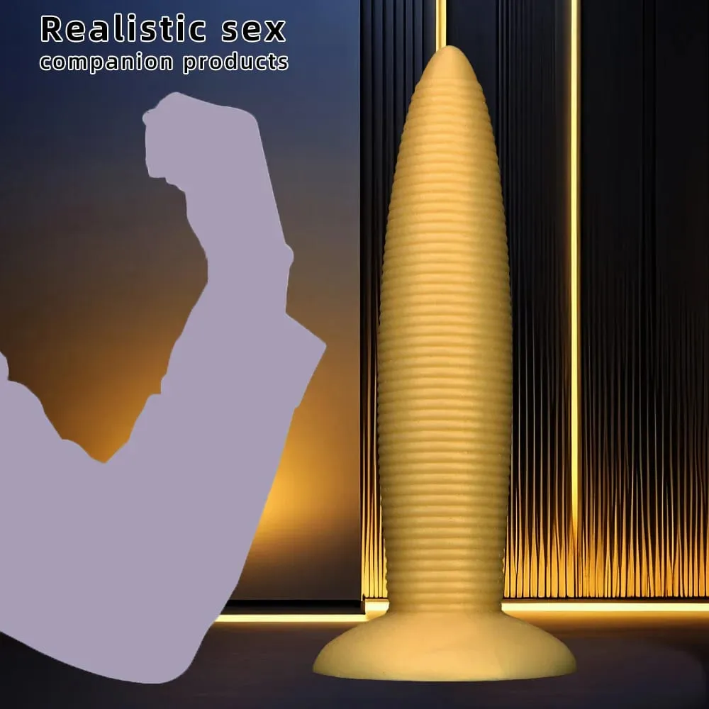 Pointed Giant Anal Plug Soft Silicone Huge Butt Plug Thick Anal Dildo Dilator with Suction Cup Adult Sex Toys For Woman Men
