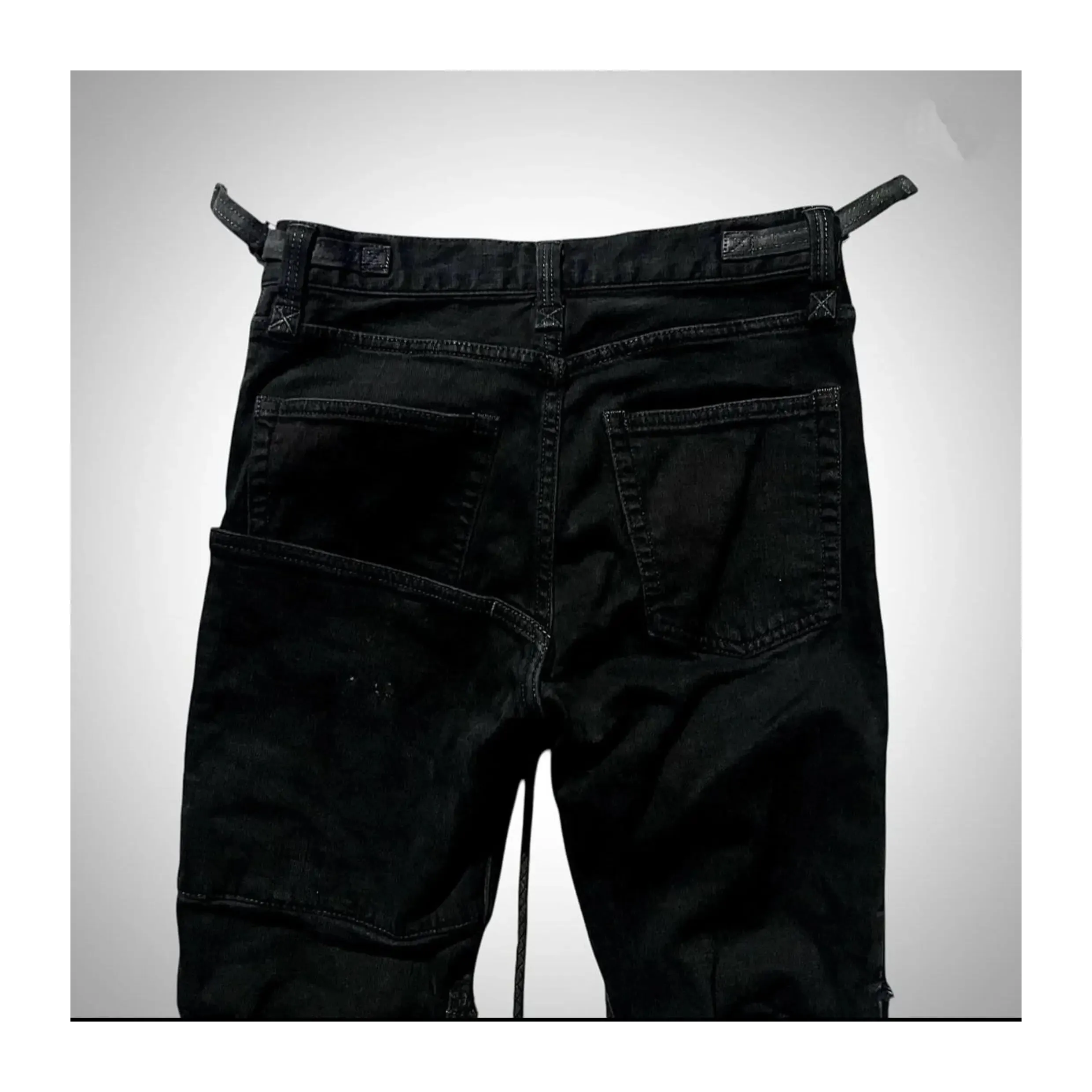 Ifsixwasnine Vision Washed Striped Lace-Up Slim-Fit Pull Jeans