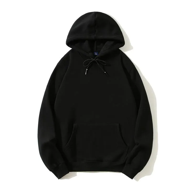 Hoodie Cetak Mode Kualitas Tinggi Logo Kustom Grup Pribadi Merek Bordir Pria dan Wanita Tebal 100% Katun Pulover Bulu